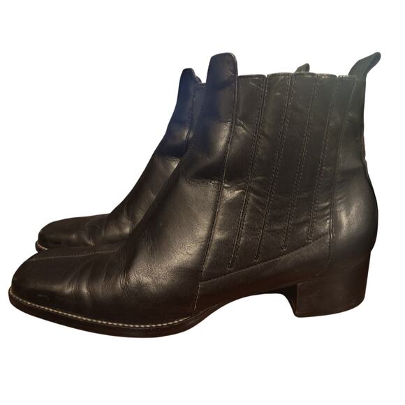 Trotters Apple Ankle Boots size 9.5N Black leather - Picture 1 of 4